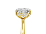 Yellow gold Radiant Solitaire Diamond Ring with a Classic Band and Four-Prong Setting 5