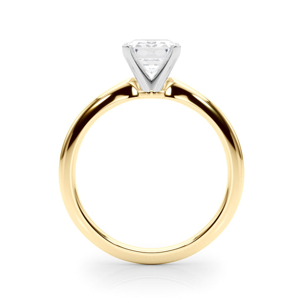 14K Yellow Gold 2.04 Carat E VVS2 Emerald Solitaire Engagement Ring with Classic Band and Four-Prong Setting