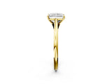 Yellow gold Radiant Solitaire Engagement Ring with Four-Prong Setting and Classic Band 2