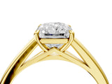 Yellow gold Radiant Solitaire Engagement Ring with Four-Prong Setting and Classic Band 4