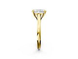 Yellow gold Radiant Solitaire Engagement Ring with Six-Prong Setting and Classic Band 2