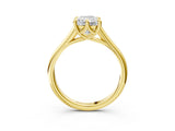 Yellow gold Radiant Solitaire Engagement Ring with Six-Prong Setting and Classic Band 3