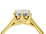 Yellow gold Radiant Solitaire Engagement Ring with Six-Prong Setting and Classic Band 4