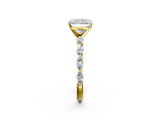 Yellow gold Radiant Solitaire Marquise Side Stone Prong Setting Ring_75