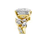 Yellow gold Radiant Solitaire Marquise Twist Band with Six-Prong Setting_85