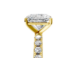 Yellow gold Radiant Solitaire Pavé Band with Four-Prong Setting_172