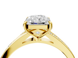 Yellow gold Radiant Solitaire Pavé Band with Four-Prong Setting_71