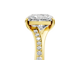 Yellow gold Radiant Solitaire Pavé Band with Four-Prong Setting_72