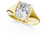 Yellow gold Radiant Solitaire Tension Set Diamond Ring_21
