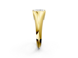 Yellow gold Radiant Solitaire Tension Set Diamond Ring_22