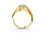 Yellow gold Radiant Solitaire Tension Set Diamond Ring_23