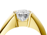 Yellow gold Radiant Solitaire Tension Set Diamond Ring_24
