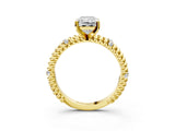 Yellow gold Radiant Solitaire Twisted Band Prong Set Engagement Ring_70