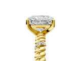 Yellow gold Radiant Solitaire Twisted Band Prong Set Engagement Ring_72