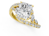 Yellow gold Radiant Solitaire with Pavé Twist Band and Four-Prong Setting_72
