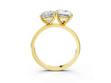 Yellow gold Radiant and Emerald Cut Toi Moi Ring with Prong Setting_53