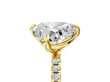 Yellow gold Radiant and Heart Toi Moi Ring with Prong Setting and Micro Pave Band 5