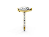 Yellow gold Radiant and Marquise Toi Moi Ring with Prong Setting and Micro Pave Band 2
