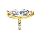 Yellow gold Radiant and Marquise Toi Moi Ring with Prong Setting and Micro Pave Band 5