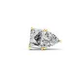Yellow gold Radiant and Trillion Diamond Two-Stone Pendant with Prong Setting_20