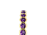 Yellow gold Round Amethyst Bezel Set Eternity Band_12