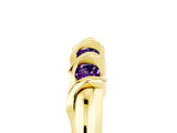 Yellow gold Round Amethyst Eternity Band with Twist Prong Setting_11