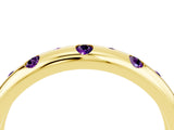Yellow gold Round Amethyst Flush-Set Comfort Fit Band_10