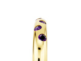 Yellow gold Round Amethyst Flush-Set Comfort Fit Band_11