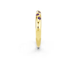 Yellow gold Round Amethyst Flush-Set Comfort Fit Band_8