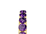 Yellow gold Round Amethyst Half Eternity Band with Classic Prong Setting_11