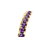 Yellow gold Round Amethyst Pavé Curved Band with Shared Prong Setting_11