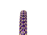 Yellow gold Round Amethyst Pavé Eternity Band with Shared Prong Setting_11