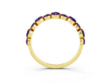 Yellow gold Round Amethyst Scalloped Prong Set Eternity Band_21