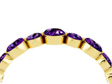 Yellow gold Round Amethyst Scalloped Prong Set Eternity Band_22