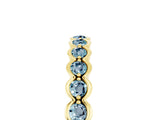 Yellow gold Round Aquamarine Bezel Set Eternity Band_12