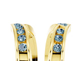 Yellow gold Round Aquamarine Channel-Set Chevron Band_11