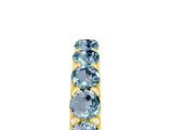 Yellow gold Round Aquamarine Half Eternity Band with Classic Prong Setting_11