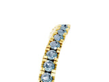 Yellow gold Round Aquamarine Pavé Curved Band with Shared Prong Setting_11