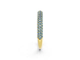 Yellow gold Round Aquamarine Pavé Eternity Band with Shared Prong Setting_8