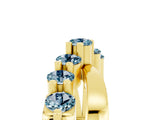 Yellow gold Round Aquamarine Prong-Set Crossover Band_11