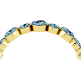 Yellow gold Round Aquamarine Scalloped Prong Set Eternity Band_22