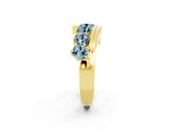Yellow gold Round Aquamarine Wave Band with Channel and Shared Prong Setting_20