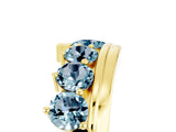 Yellow gold Round Aquamarine Wave Band with Channel and Shared Prong Setting_23