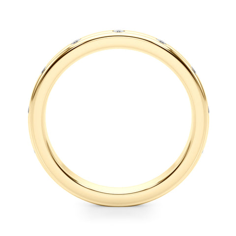 Yellow gold Round Bezel-Set Diamond Eternity Band 1