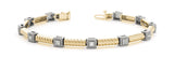 Yellow gold Round Bezel Set Diamond Rope Bracelet