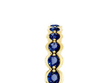 Yellow gold Round Blue Sapphire Bezel Set Eternity Band_12