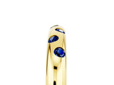 Yellow gold Round Blue Sapphire Flush-Set Comfort Fit Band_11