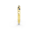 Yellow gold Round Blue Sapphire Flush-Set Comfort Fit Band_8