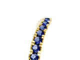 Yellow gold Round Blue Sapphire Pavé Curved Band with Shared Prong Setting_11