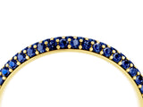 Yellow gold Round Blue Sapphire Pavé Eternity Band with Shared Prong Setting_10